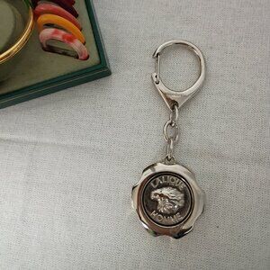 ❤️VINTAGE LALIQUE HOMME Silver Collectible Keychain Key Holder